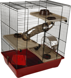 Hamsterkooi Enzo 3 Bordeaux Zwart