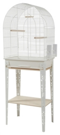 Vogelkooi Patio 2 met standaard wit