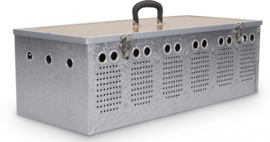 Duivenmand in aluminium 2 dieren