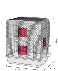 Vogelkooi Mona Koper Zwart