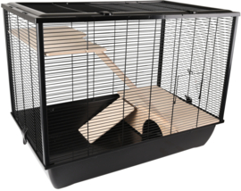 Hamsterkooi / rattenkooi Elsa Naturel Zwart