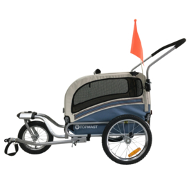 Hondenfietskar Sky - Met Jogger Functie - Blauw - Medium