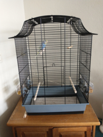 Vogelkooi Greta cabrio grijs/zwart