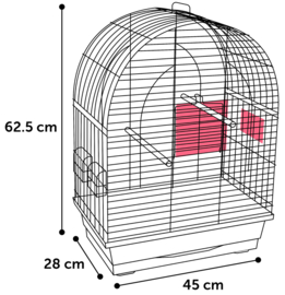 Vogelkooi Klara 2 taupe Zwart