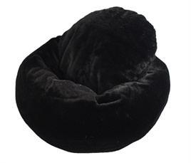 Foeiii Cozy Pluche Relax Donut Zwart 70 cm