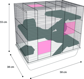 Hamsterkooi Jaro 4 Blauw Zwart