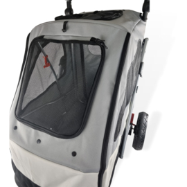 Hondenbuggy Deluxe - 3 Wielen - Grijs