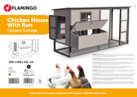 Flamingo Kippenhok Calypso Cottage Grijs