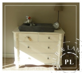 Landelijke brocante commode "Ibiza" in Riviera White *Verkocht*