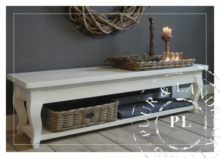 Maatwerk! Landelijke salontafel Queen Ann twist riviera white