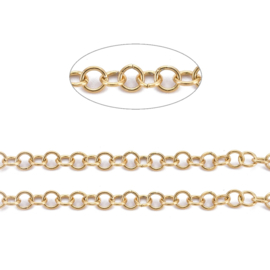 RVS - KETTING "ROLO CHAIN" / 2,6 X 0,4MM