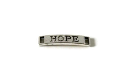 TH.65 - TUSSENZETSEL "HOPE" ANTIEK ZILVER /6 X 28MM