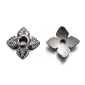 TB.71 - KRALENKAPJES GUNMETAL GRIJS / 6MM