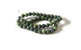 NST.133 - NATUURSTEEN KRALEN FROSTED JADE / 8MM