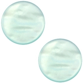 POL.19 - POLARIS CABOCHON PARELMOER "LIGHT AZORE GREEN" / 12MM