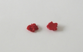 CAB.78 - CABOCHON BLOEM ROOD / 16MM