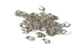 TB.99 - OPEN RINGETJES ZILVER / 8 x 1MM