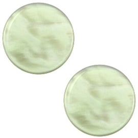 POL.15 - POLARIS CABOCHON PARELMOER "VINTAGE CHRYSOLITE GREEN / 12MM