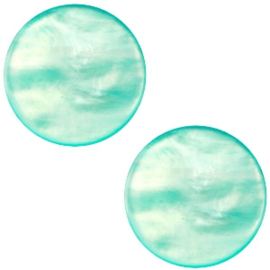 POL.16 - POLARIS CABOCHON PLAT PARELMOER "SEA GREEN" / 12MM