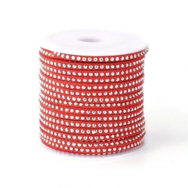 133 - IMI SUÈDE KOORD MET STUDS  ROOD / 3MM