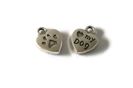 BED.46 - BEDELTJE "LOVE MY DOG" / 13 X 10MM