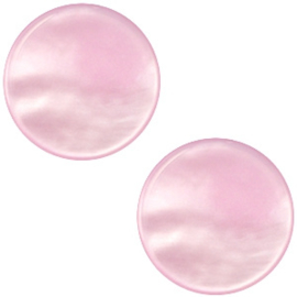 POL.13 - POLARIS CABOCHON PLAT PARELMOER 'LIGHT PINK QUARTZ" / 12MM