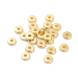 MK.8 - SPACER BEADS GOUDKLEURIG DISC RONDELLE / 6 X 1,5MM