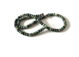 NST - JASPIS "NATURAL AFRICAN TURQUOISE" RONDELLE / 6MM