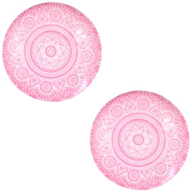 - CABOCHON MANDALA ROZE / 20MM