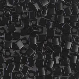 6 - SB.401 - MIYUKI SQUARE BEADS OPAQUE BLACK / 3 X 3 X 3MM