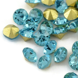 CRYSTAL RHINESTONE AQUA BLAUW / 4MM