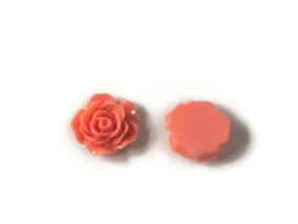 CAB.40 -  CABOCHON ROOSJE ZALM ROZE / 18MM