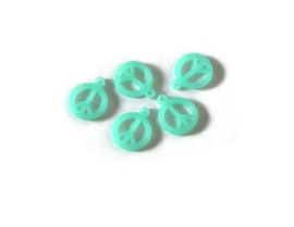 ACRYL PEACE HANGERTJE TURQUOISE