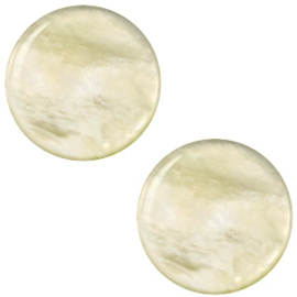 POL.9 - POLARIS CABOCHON PLAT PARELMOER "TEA GREEN" / 12MM