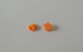 CAB.81 - CABOCHON BLOEM ORANJE / 16MM