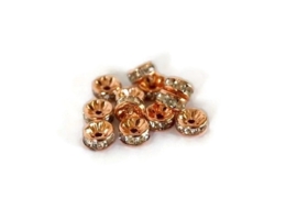 STR.81 - STRASS RONDELLEN ROSE GOLD / 6MM