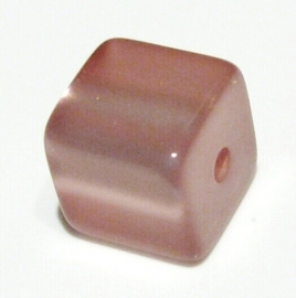 11. POLARIS 4-KANT VINTAGE ROZE GLANZEND / 6 X 6MM