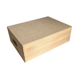 Houten bewaarbox groot laag