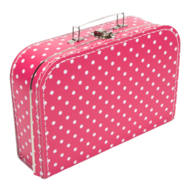 Suitcase FUCHSIA PINK / WHITE DOTS 30 cm