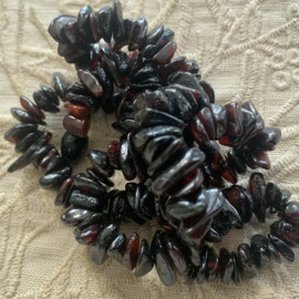 Barnsteen ketting, gepolijst, cherry chip, 50cm