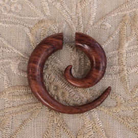 Houten spiraal, tamarinde hout (per stuk)