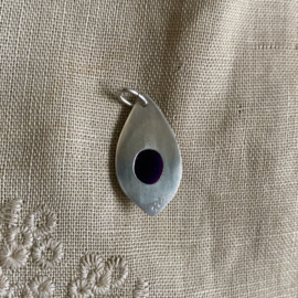 Zilveren hanger met amethist