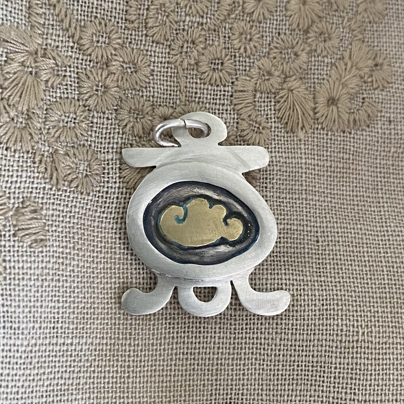 K'in Maya hanger - wolk zilver