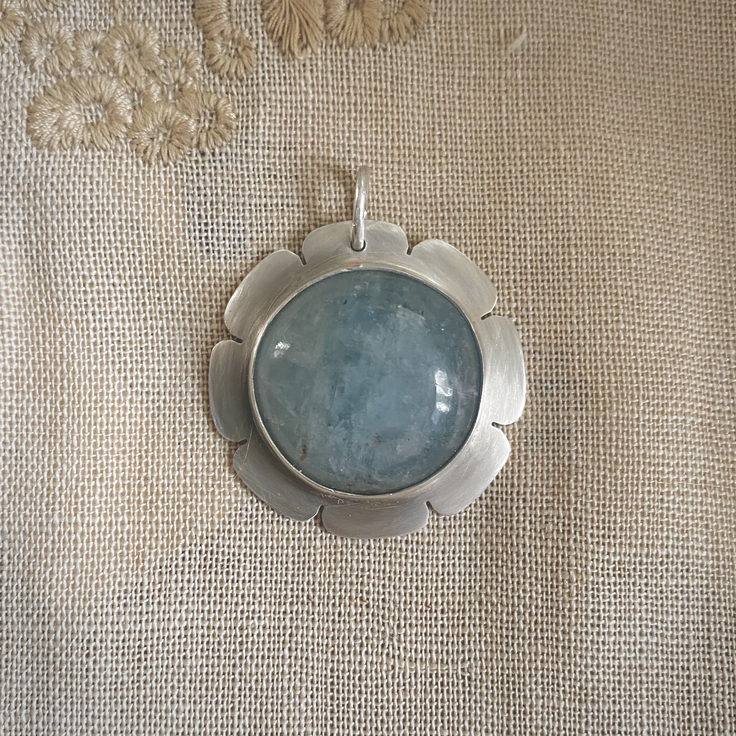 Flos Artis - zilver en aquamarijn