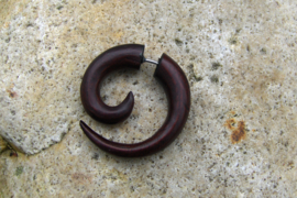 Houten spiraal, bruin (per stuk)
