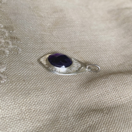 Zilveren hanger met amethist