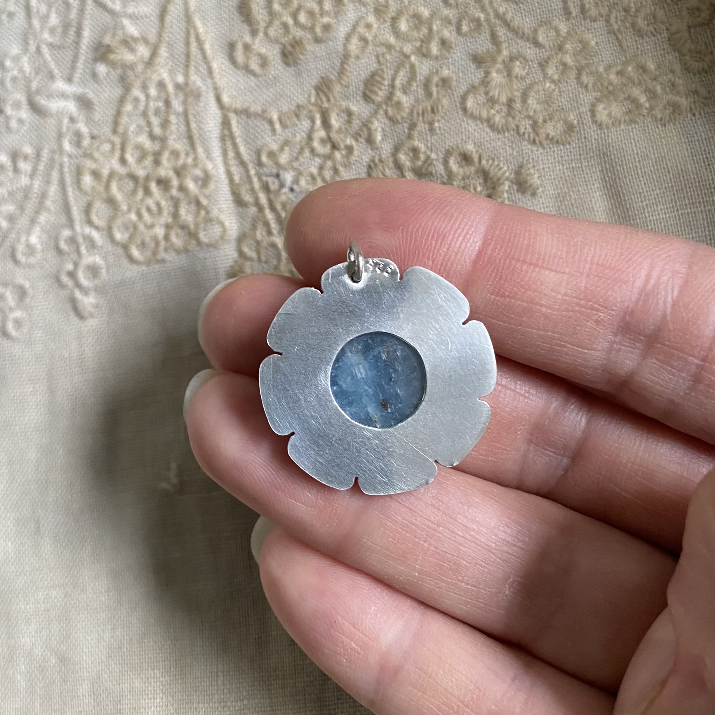 Flos Artis - zilver en aquamarijn