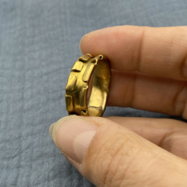 Silvarum - messing ring voor mannen