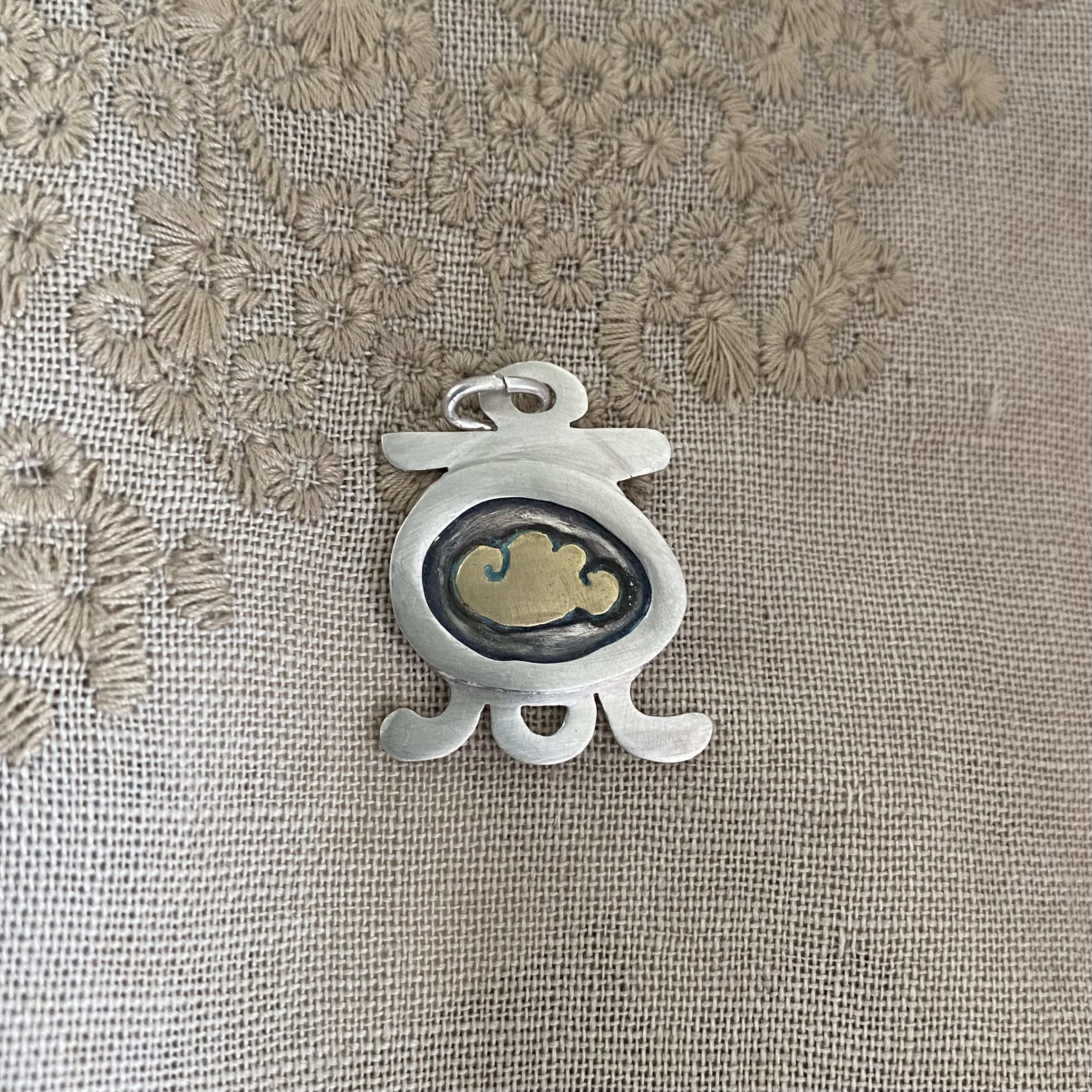 K'in Maya hanger - wolk zilver