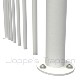 Witte balustrade verticale balusters